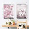 Lindas flores florescendo mulher senhora lona arte de parede impressões pintura moda blush selvagem botânico pôsteres sala de estar decoração imagem