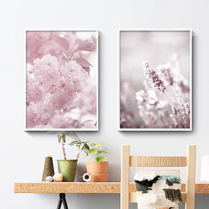 Lindas flores florescendo mulher senhora lona arte de parede impressões pintura moda blush selvagem botânico pôsteres sala de estar decoração imagem