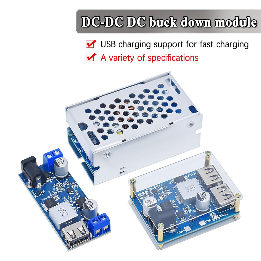 11V/11V to 1V 1A DC-DC Step down Power Supply Buck Converter Adjustable USB Charging Module for Phone Replacement of LM1196S