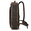 Retro Backpack Double Zipper Main Bag Leather Backpack Large Capacity Mad Horse Leather Outdoor Travel Bag Leisure Computer Bag