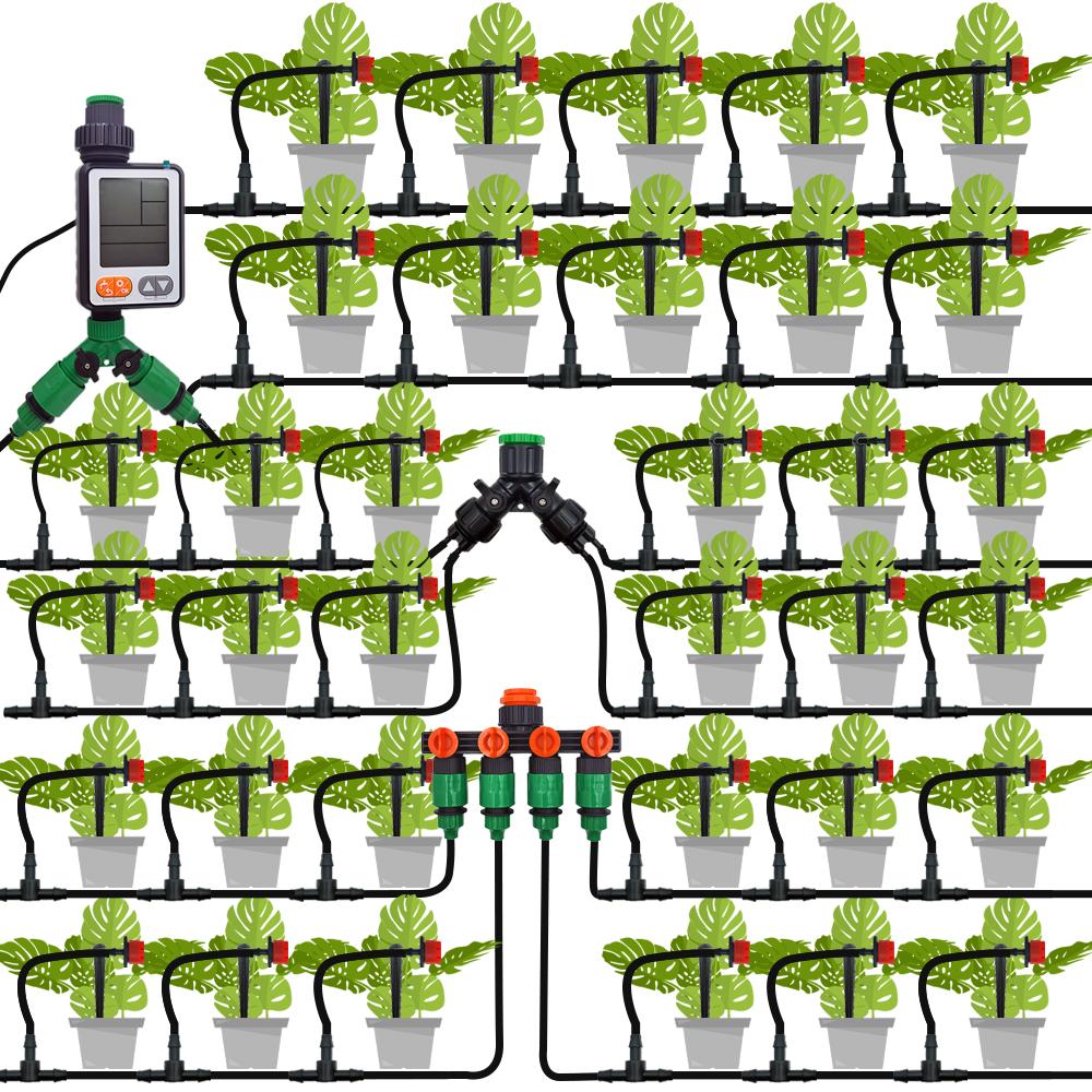 50-200PCS Durable 1/4'' C-type Hook Fixed Stem Support Holder Stakes for 4/7mm Hose Flowerpot Drip Irrigation Fitting Greenhouse