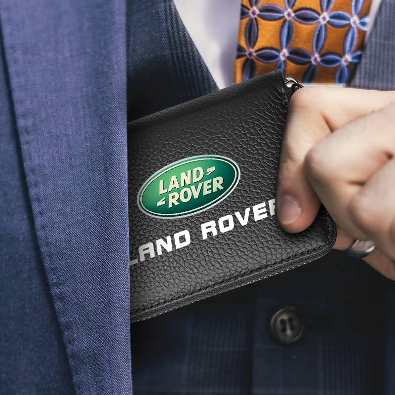 Genuine Leather Car Driver's License, ID Card, Bank Card Wallet for Land Rover Range Rover Defender Freelander Discovery 1 2 3 Evoque Rover L322 L405