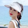 With Fan Fan Sun Hat Wide Brim Visors Outdoor Panama Cap  Men Women