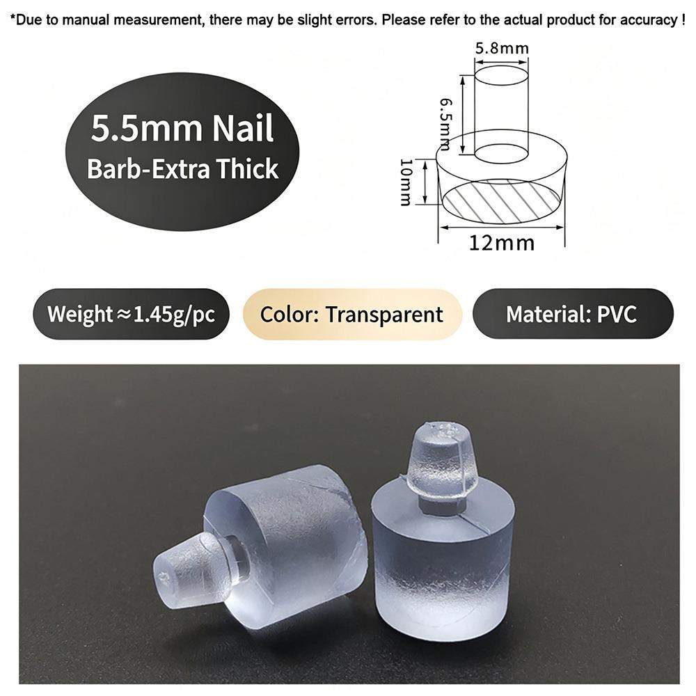 50Pcs with Stem Rubber Grippers Table Spacers for Furniture Hole Push in