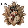 Festive Home Decor Accents Christmas Faux Pearl Art Hanging Ornament Kit, DIY Beads Painting Ornaments Suncatcher, Snowflake Shape Acrylic Board with