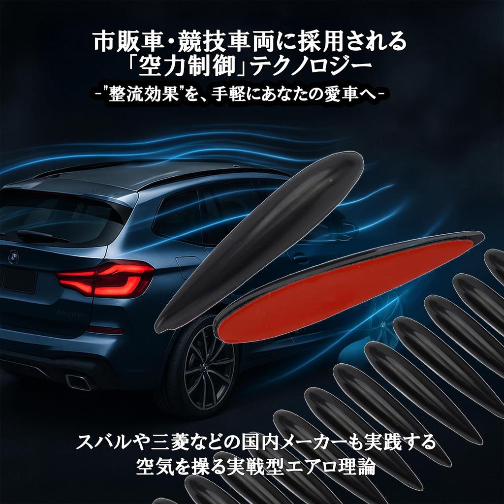 Car Universal Clear Stream Aerodynamic Vortex Generator Anti-Scratch Guard Door Edge Rear Bumper Side