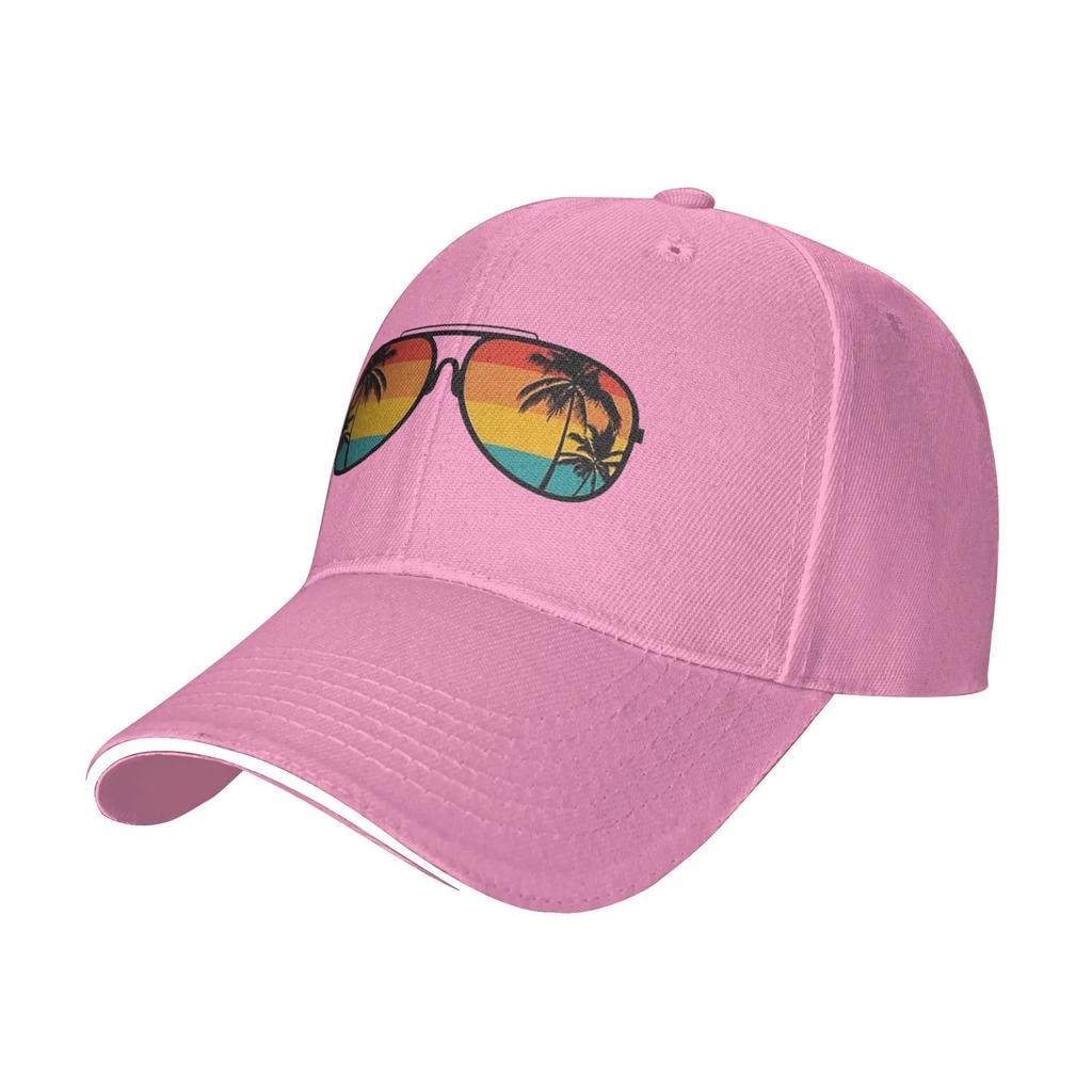 Glasses Beach Cap Fashion Casual Baseball Caps Adjustable Hat Hip Hop Summer Unisex Baseball Hats Customizable Polychromatic