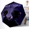 1pc Wednesday Addams Pattern Automatic Umbrella Is Fashionable and Good-Looking, a Portable 3-Fold Umbrella, Suitable for Travel and Daily Use, a Trav