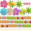 Drink Umbrellas Cocktail Picks Assorted Mini Paper Umbrella Hawaiian Paper Cocktail Picks for Summer Tropical Birthday Party 5