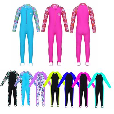Kids One Piece Long Sleeve Swimsuit Unisex Girls Swimwear Rush Guard Swimwear Wetsuit