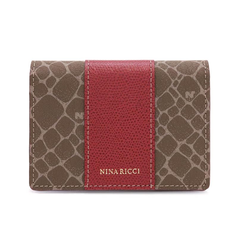

Женский кошелек Nina Ricci Grain Nouveau Бордовый Чехол для проездного 85-8017
