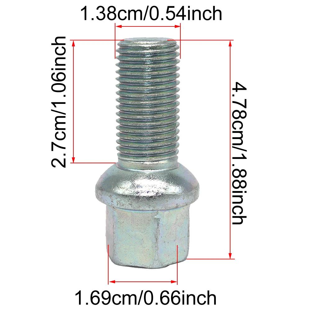 M12x1.5 M14x1.5 Wheel Tyre Bolt Locking Screw Automobiles Wear Parts Bolts Replacement Car Accessories High Quality Material