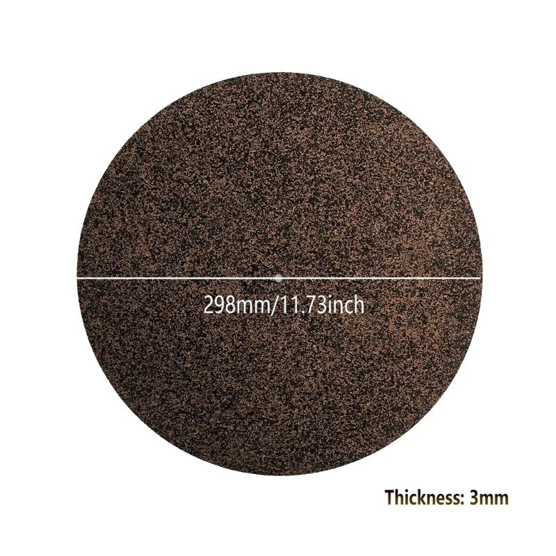 Cork & Rubber Turntable Platter Mat Reduces Noise & Sounds Vinyls Record Pad Turntable Phonograph Accessories Record Play