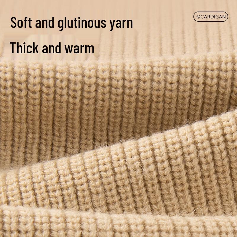 Mark Fairwhale Men's V-Neck Loose Knit Cardigan