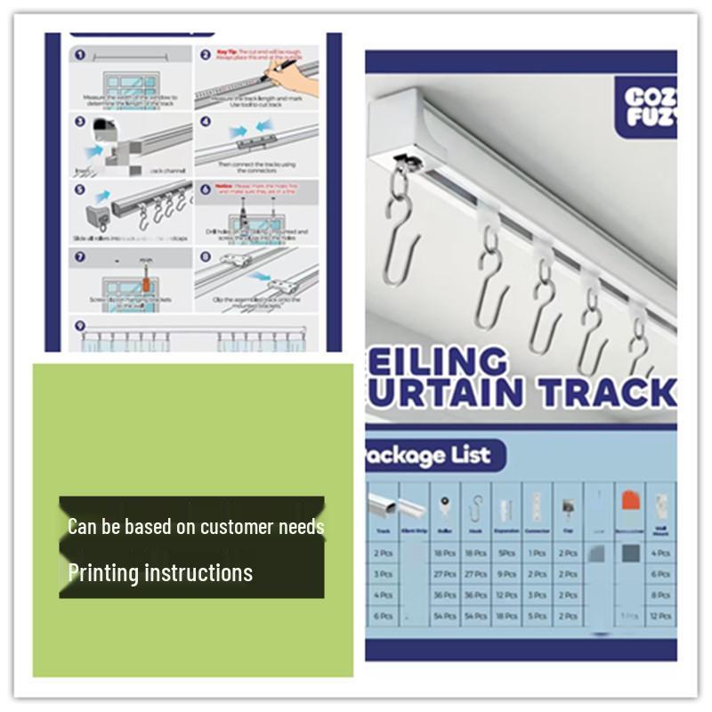 Aluminum Alloy Telescopic Curtain Track Sliding Rail - Top & Side Mount