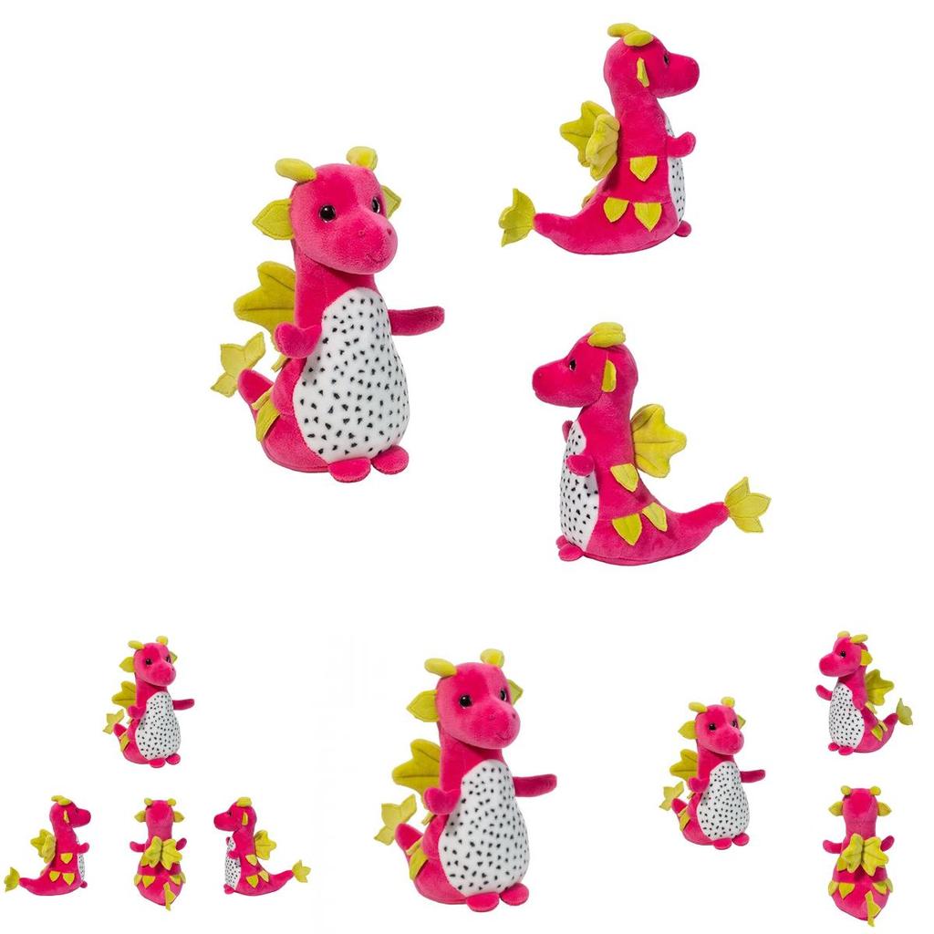Dragon Fruit Macaroon Pitaya Dinosaur Plush Toy Soft Stuffed Doll For Kids