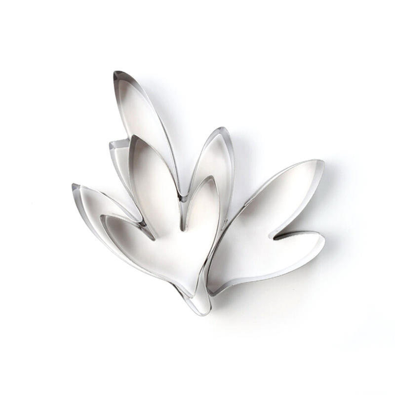 Fondant Cake Decoration Stainless Steel Tools Peony Flower Leaves Cutters Set