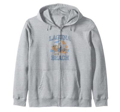 Laguna Beach Bear Vacation Zip Hoodie