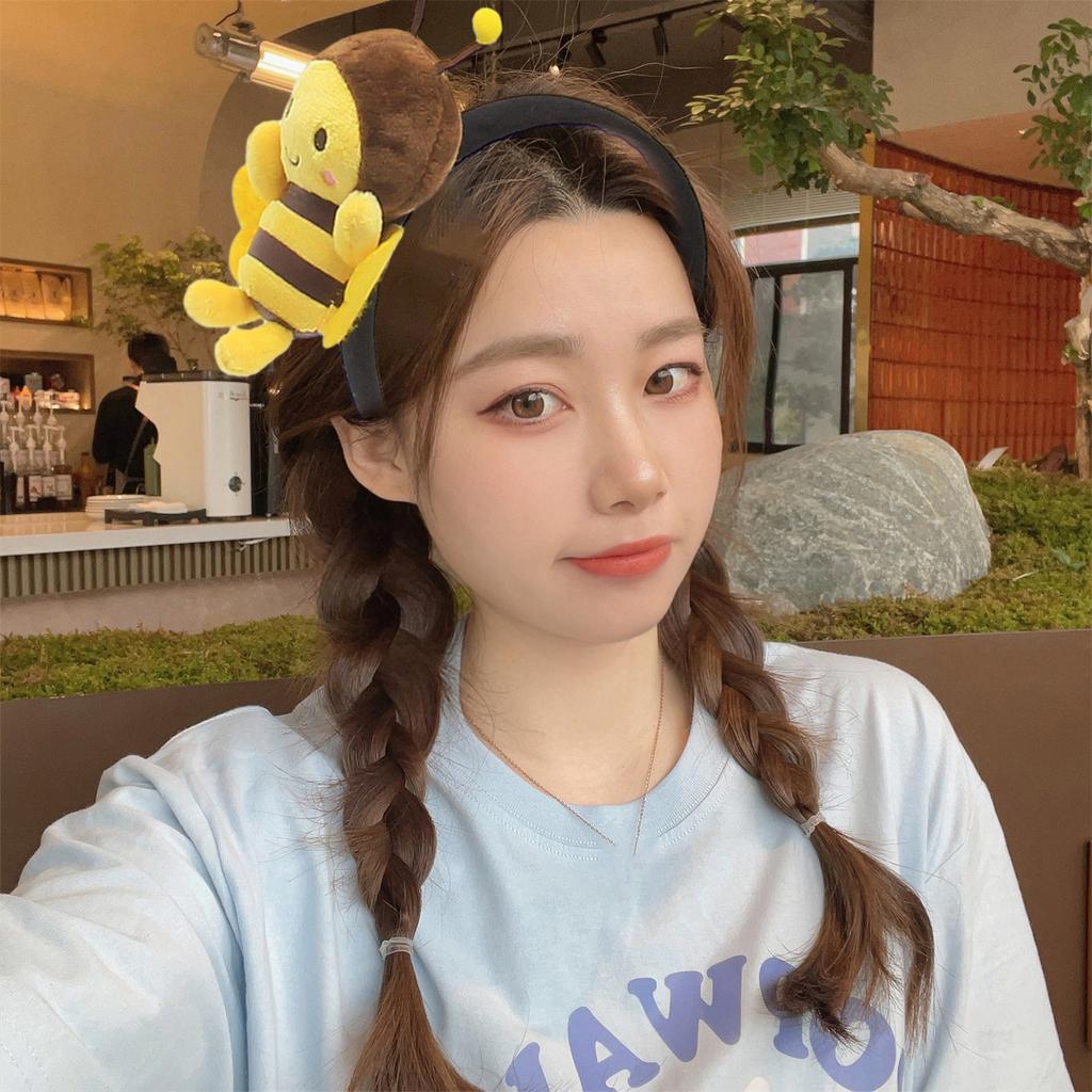 Bihuvudband Hårband Plysch Hårbygel Djurhuvudband Cosplay Party Håraccessoar för Fest