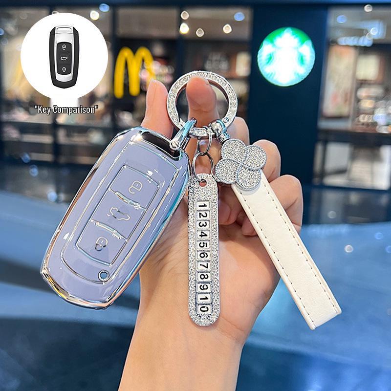 Geely Car Key Case for Emgrand GS, Boyue, X3 Vision, X6 Borui, S1, Panda Mini - Unisex Shell Cover