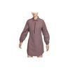 Solid Color Logo Zip Collar Long Sleeve Dress Women Dresses Eclipse-Purple Red DV8031-291