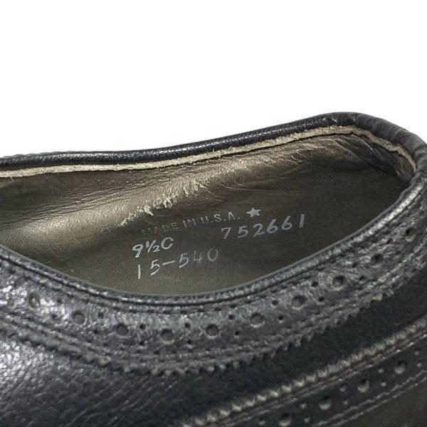 USED/80s 90s Vintage USA Made Dexter Size 9.5C 26.5 27.0cm Long Wingtip Black