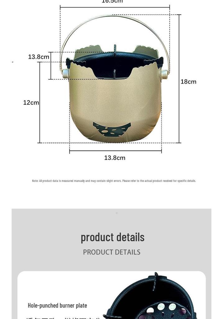 Portable Stainless Steel Mini Charcoal Stove for Outdoor BBQ and Tea Brewing
