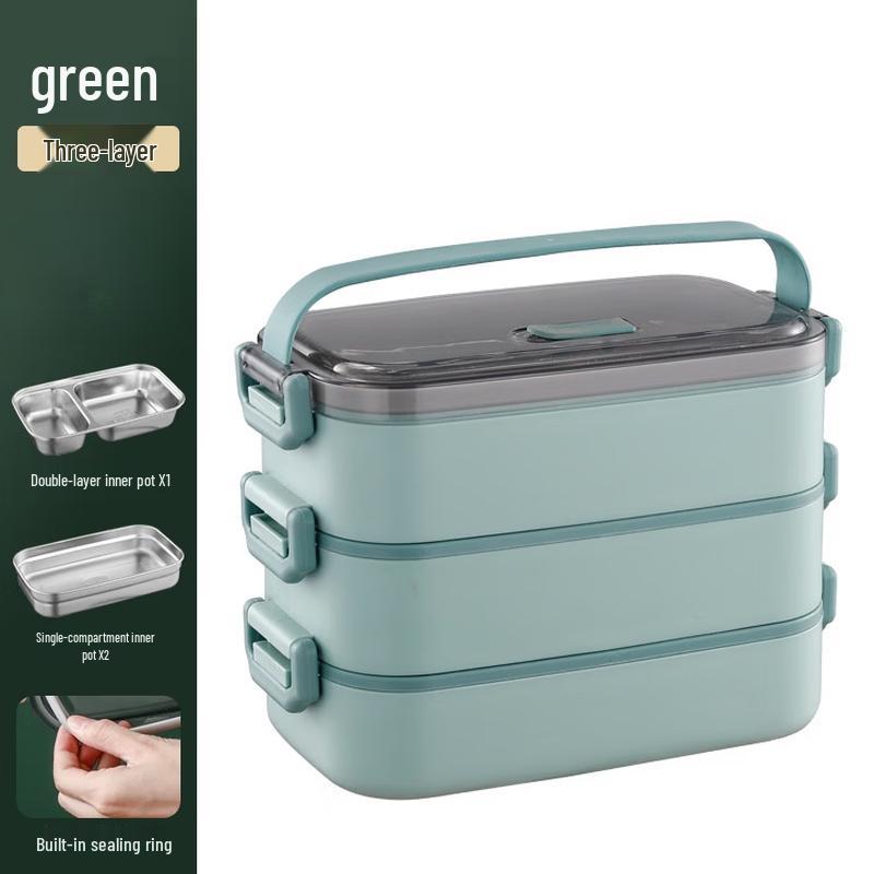 cmaos 4-Layer Microwaveable Stainless Steel Lunch Box
