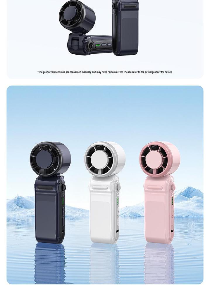 Portable USB Foldable Handheld Fan with Strong Wind and Neck Hanging Option