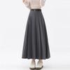 Women’s Pleated Skirt Preppy Style High Waist A Line Mid-length Skirts Vintage Casual Y2k Clothing Autumn