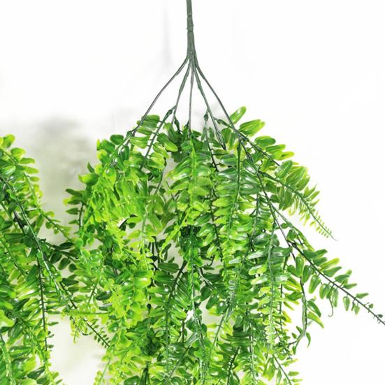 1/2/3/4/6Pcs Hanging Artificial Fern Plants UV Resistant Realistic Faux Greenery Indoor Outdoor Garden Yard Plastic Plants Fake Fern Leaves Decoration