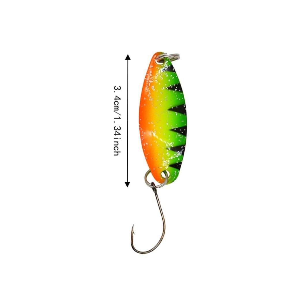 10PCS 3.5g Fishing Spoon Lures Metal Fishing Baits Durable Spinner Bait  Freshwater Fishing