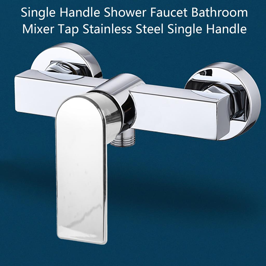 Single Handle Shower Faucet Bathroom Mixer Tap Stainless Steel Single Handle Shower Tap Wall-Mounted Shower Faucet