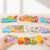 Wooden Childrens Puzzle Board With Animal Illustrations For Early Education And Cognitive Development