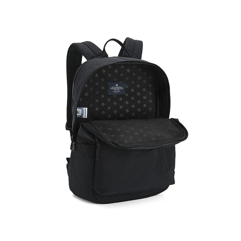 Fila White Fashion Trendy Minimalist Durable Practical Lightweight Design Versatile Fabric Backpack Regular Men Backpack Black F53M623102FBK
