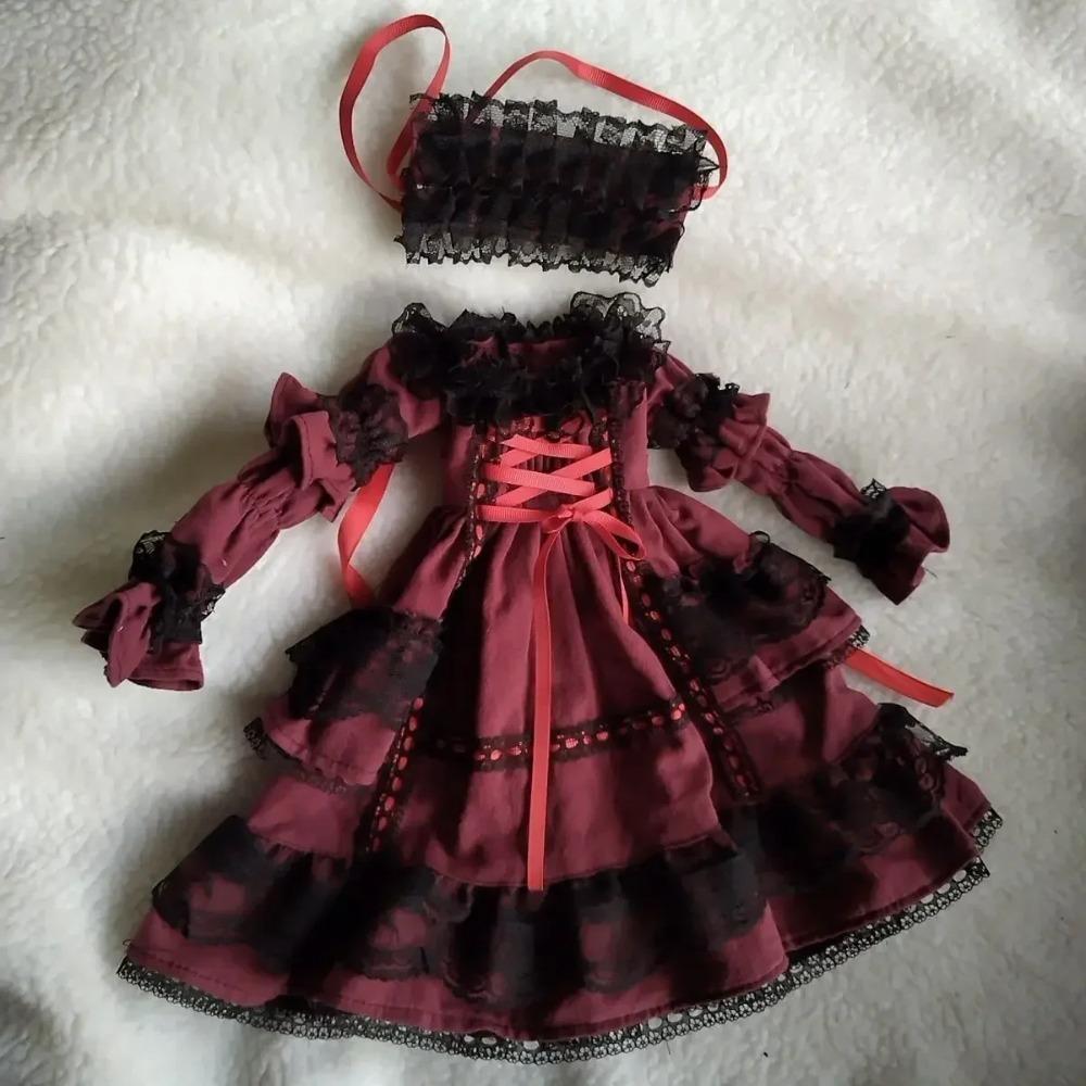 

Новая одежда для кукол 1/3 1/4 1/6 Винтажное платье горничной для кукол BJD SD 60/45/30 см Игрушки для девочек Сделай сам Дом для игр Наряды Аксессуары для кукол for 60cm doll красный