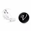 1 Paire Bouton de Manchette Lettre Mariage Formel Initial Alphabet Acier Inoxydable Bouton de Manchette