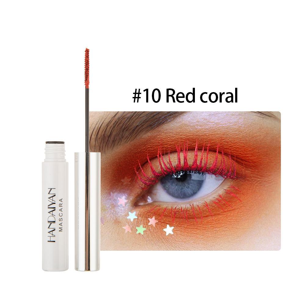 Waterproof Eyelashes Curling Lengthening Makeup Blue Green Red Black White Liquid Lash Extension Color Mascara