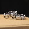 Buyee 925 Sterling Silver Elephant Open Ring for Women Men Cute Animal Jewelry Ethnic Boho Fine Fashion Hypoallergenic Ring Gift