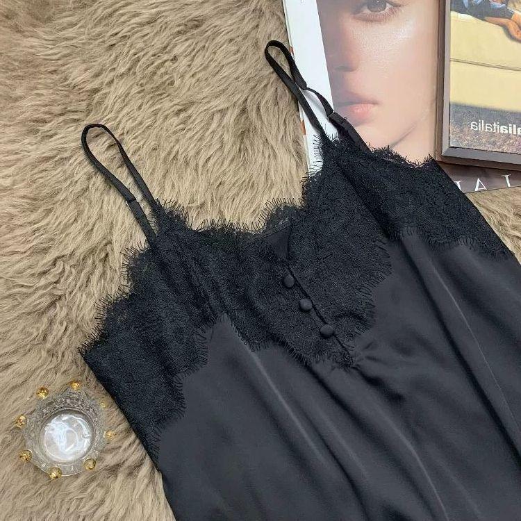 Plus Size Sleeveless Lace Patchwork Camisole - Summer 300 Jin Loose Fit for Women
