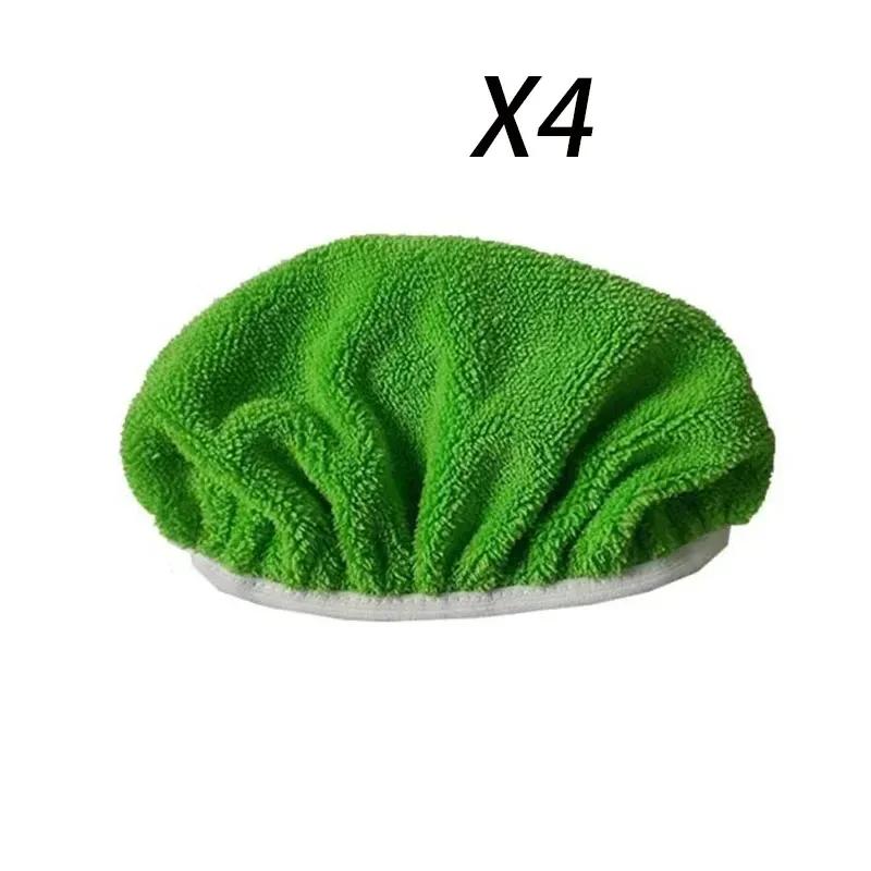 Absorbent Scouring Pad Spin Tools For Kitchen Gadgets Replacement Cloth Cover Accessories Cleaning 4Pcs Wet and Dry Home Sponge