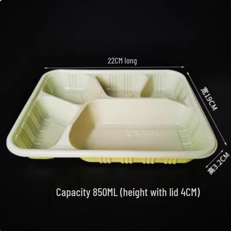 Disposable 5-Compartment Meal Prep Containers