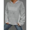 Damen Kapuzenpullover Langarm Lockerer Schnitt Buchstabendruck Pullover Sweatshirt Lässiges Oberteil