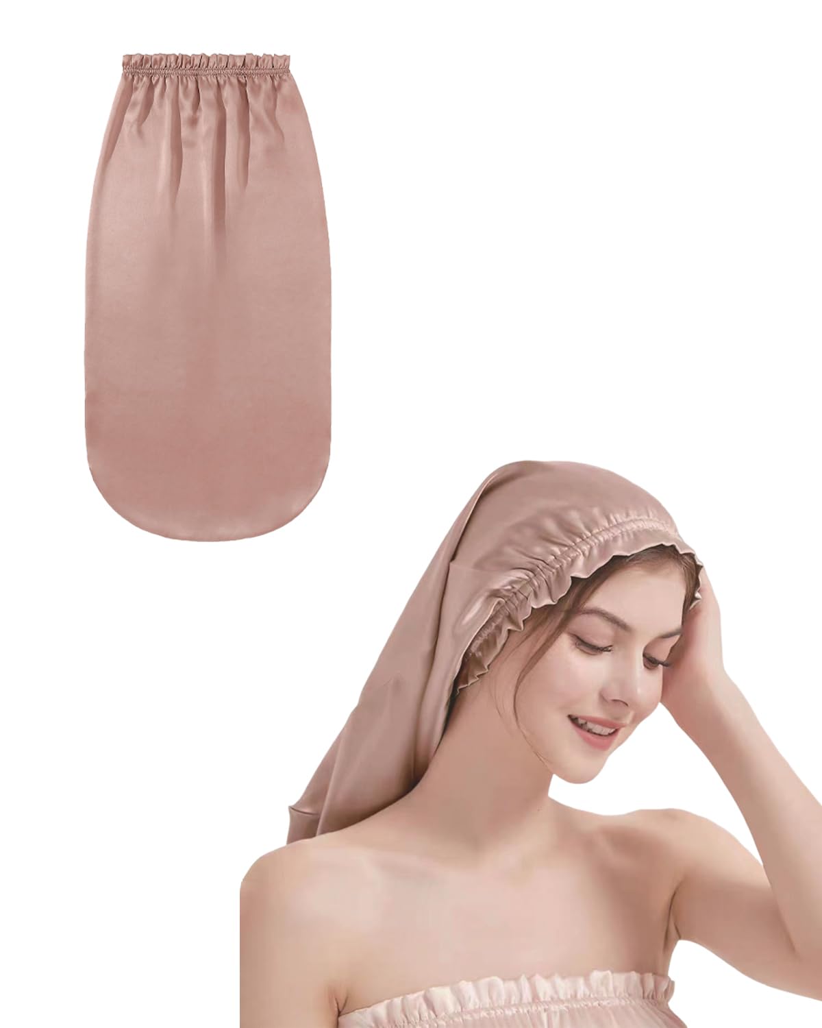 

Шелковая ночная шапочка YINKE для длинных цилиндрических волос, остается на месте до красивой, уменьшает, увлажняет и способствует, идеально подходит для послеродового периода и дня рождения