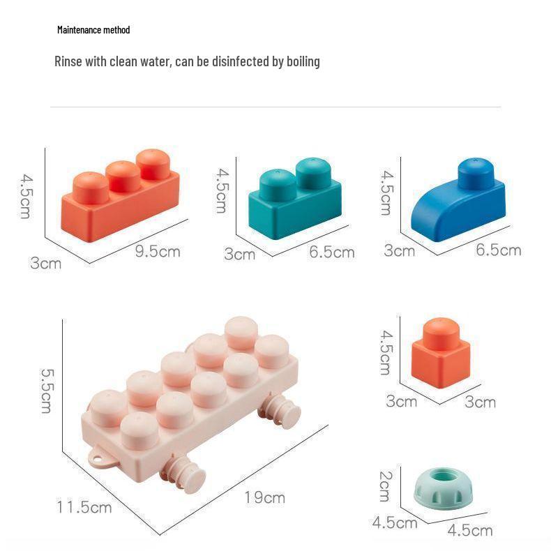 Large Soft Rubber Building Blocks for 1-Year-Olds – Educational DIY Toys with Storage Bucket for Toddlers