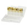 HSS Wood Router Bits Files Titanium Coated Mini 3mm Wood Cutter Milling Fits Dremel Rotary Set Carpenter Tool