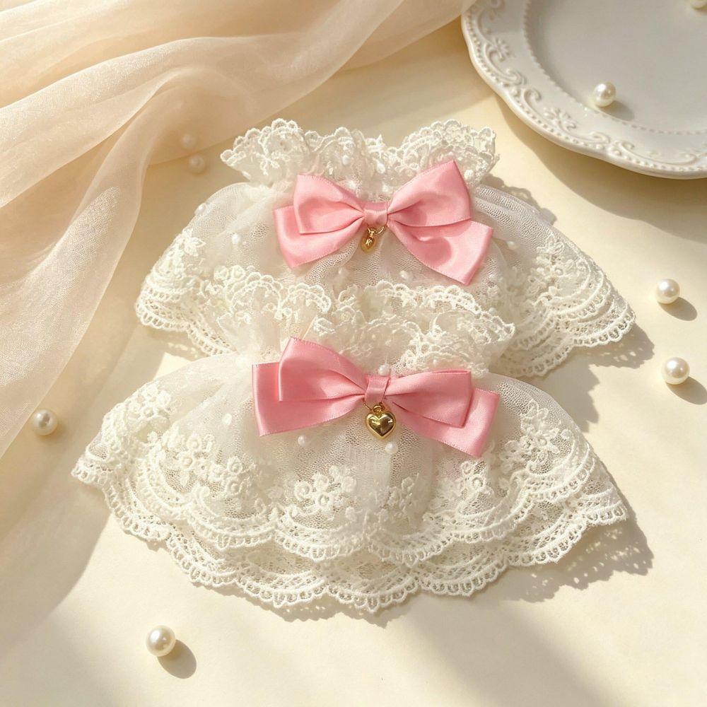 Ruffled Lace Fake Sleeve Cuffs Floral Lace Sweater Cuff Covers Lolita Wrist Cuffs Maid Cosplay