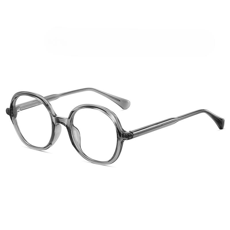 New TR90 Full-frame Glasses Frame Japanese Plate Pin Round Glasses Retro Thick Border Blue Flat Mirror