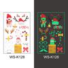 In-Stock Luminous Christmas Temporary Tattoo Stickers for Holiday Party & Window Decoration Gifts