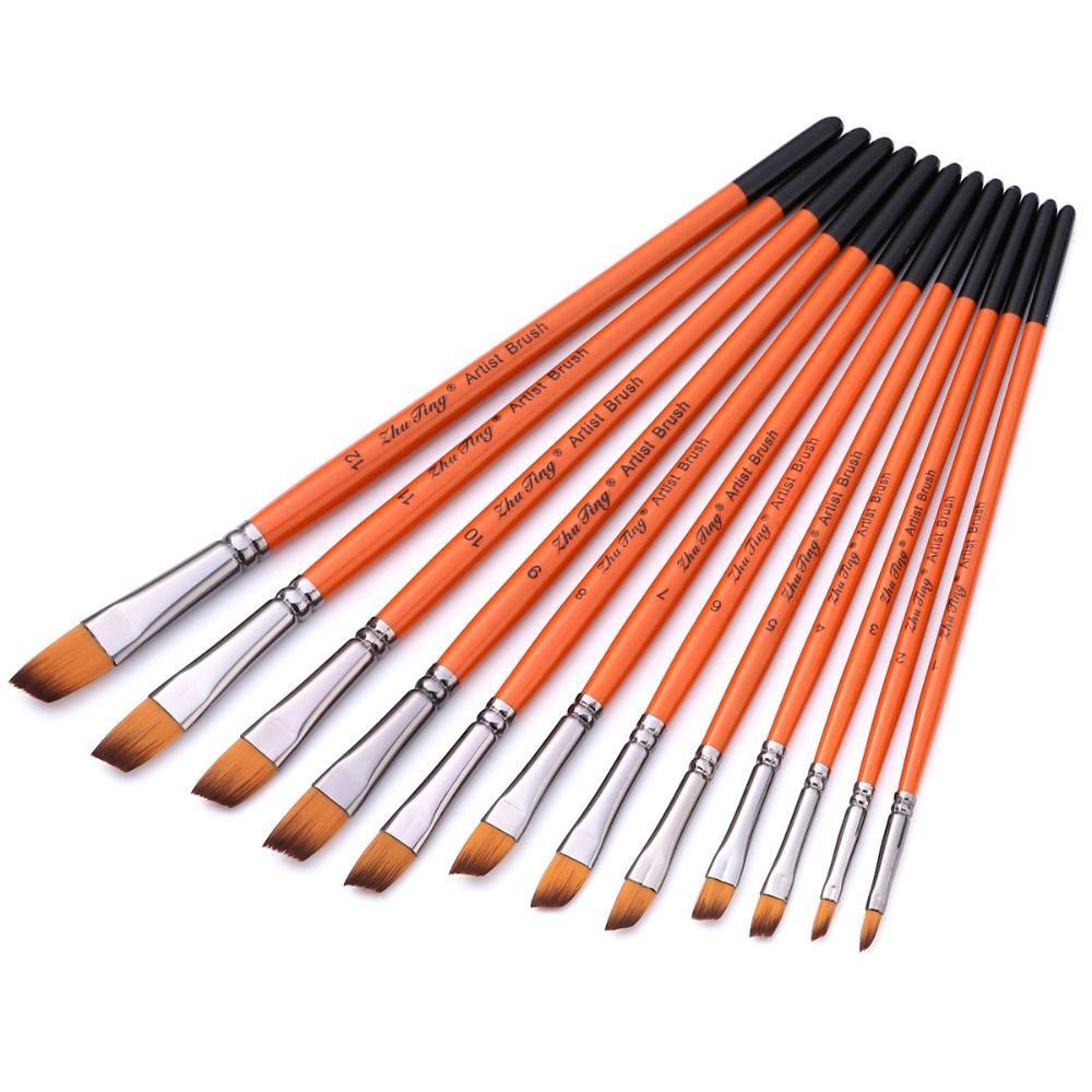 

12pcs/set Professional Painting Brush Set Nylon Art Paint Brushes Watercolor Drawing Brushes Artist Style 5